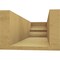 Ekena Millwork 6in. W x 4in. H x 16in. L Ridgewood Woodgrain TimberThane Rafter Tail, Primed Tan RFTUR06X04X16RIDRCPR - alternate 2